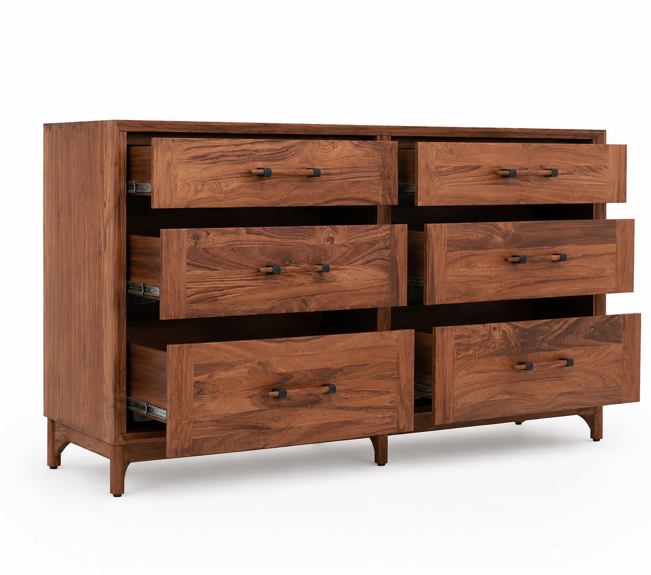 Wooden Storage Cabinet with Multi-Purpose Storage, Functional Shelves for Everyday Essential