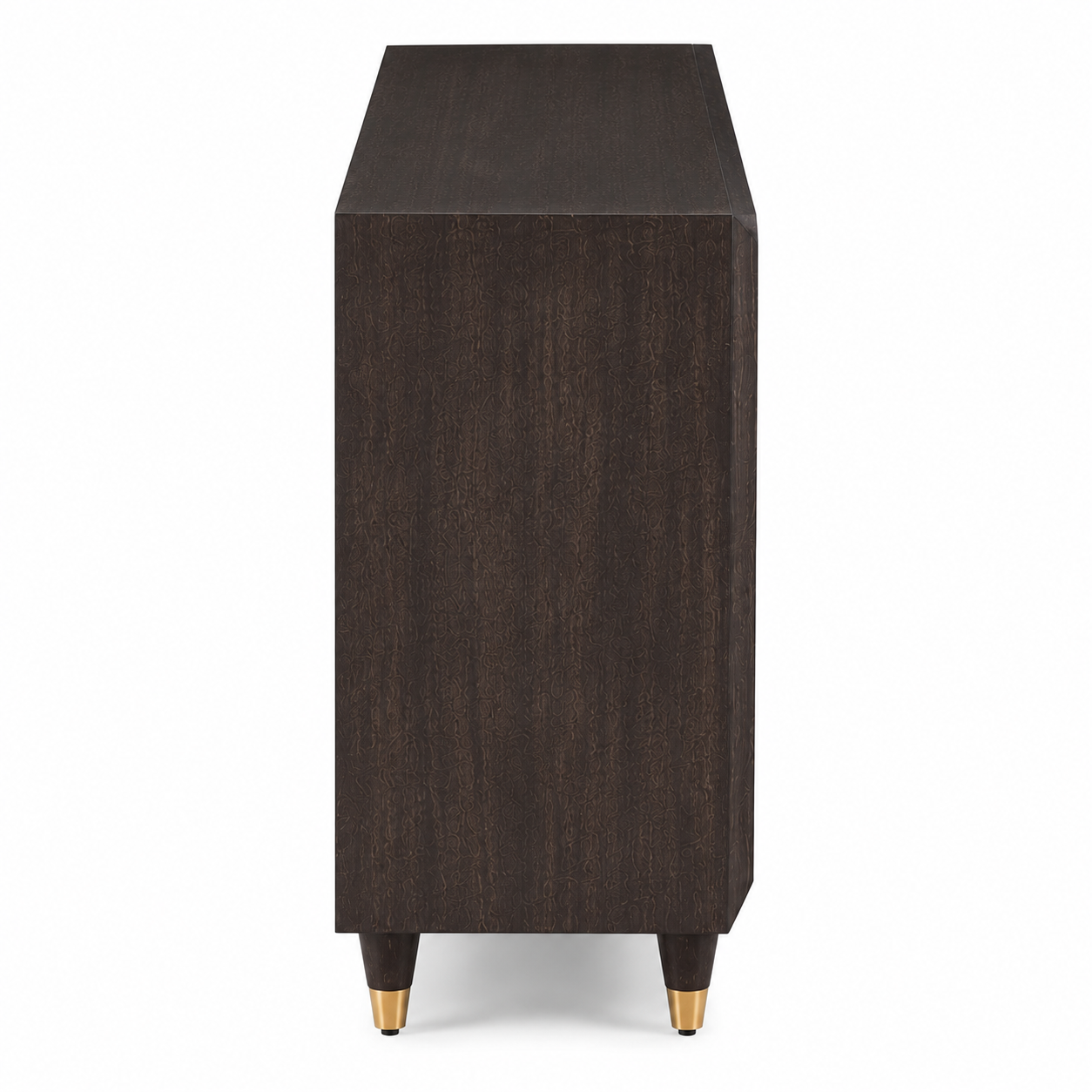 Modern Wooden Sideboard Storage Cabinet with 4 Doors, Gold Handles and Spacious Buffet Unit for Office