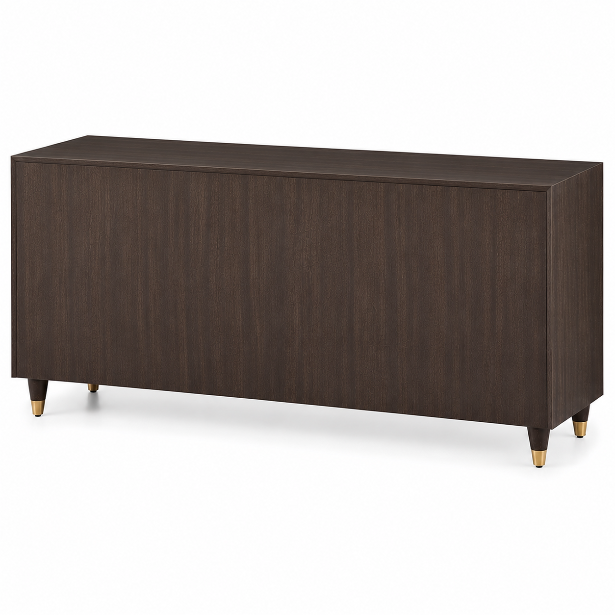 Modern Wooden Sideboard Storage Cabinet with 4 Doors, Gold Handles and Spacious Buffet Unit for Office