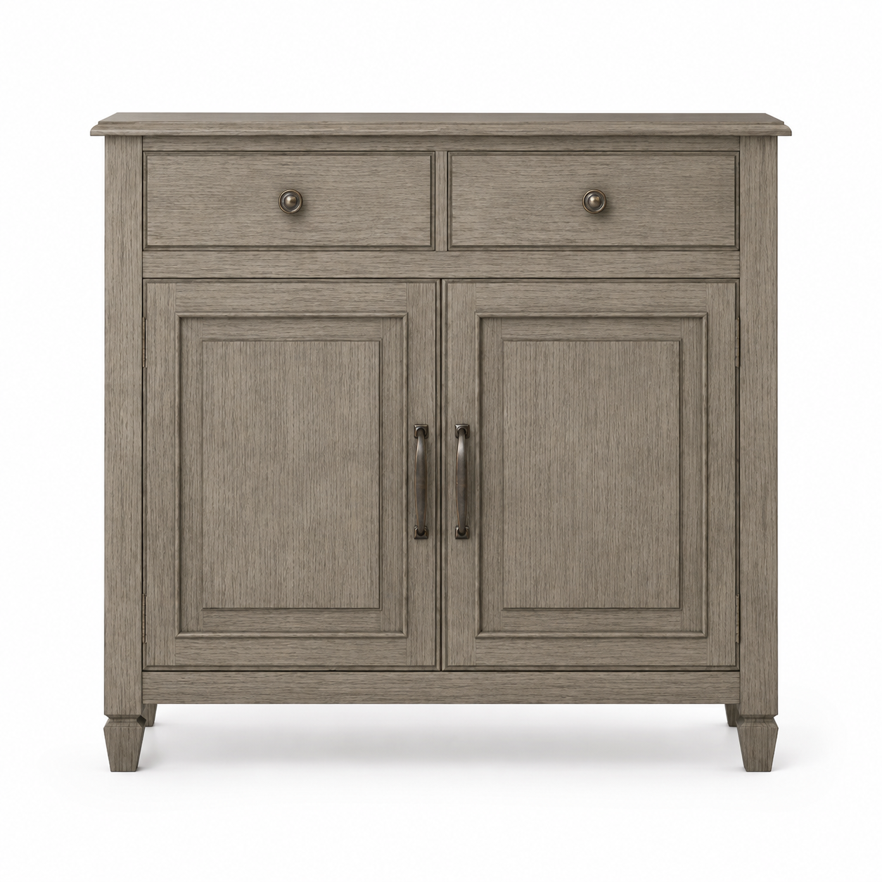 Modern Wooden Sideboard Storage Cabinet with 2 Doors, 2 Drawers, Compact Buffet Console for Dining Room, Living Room and Entryway