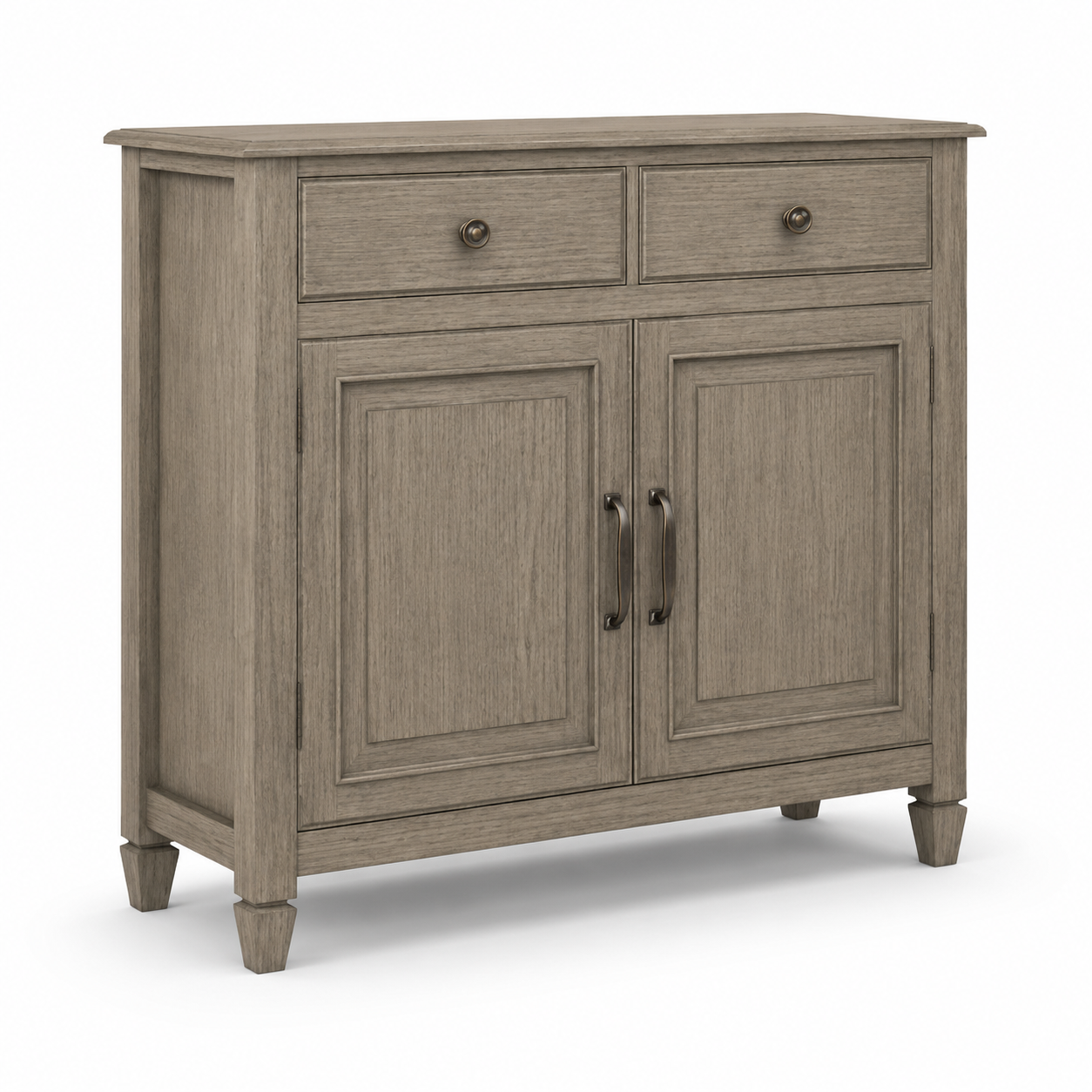 Modern Wooden Sideboard Storage Cabinet with 2 Doors, 2 Drawers, Compact Buffet Console for Dining Room, Living Room and Entryway