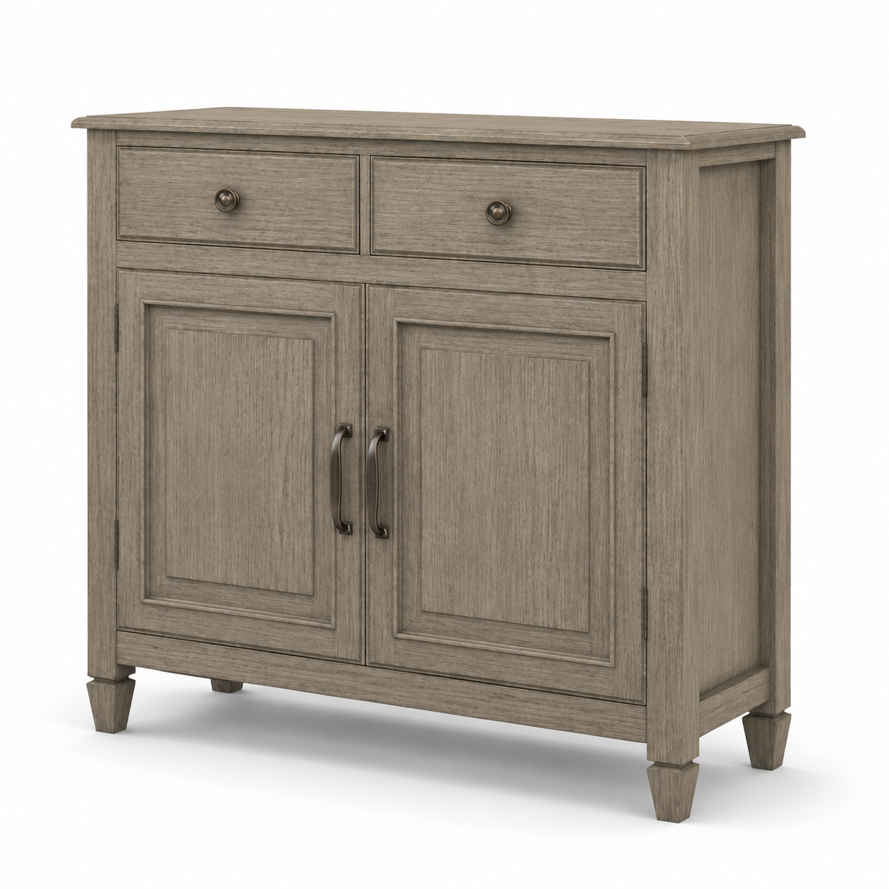 Modern Wooden Sideboard Storage Cabinet with 2 Doors, 2 Drawers, Compact Buffet Console for Dining Room, Living Room and Entryway