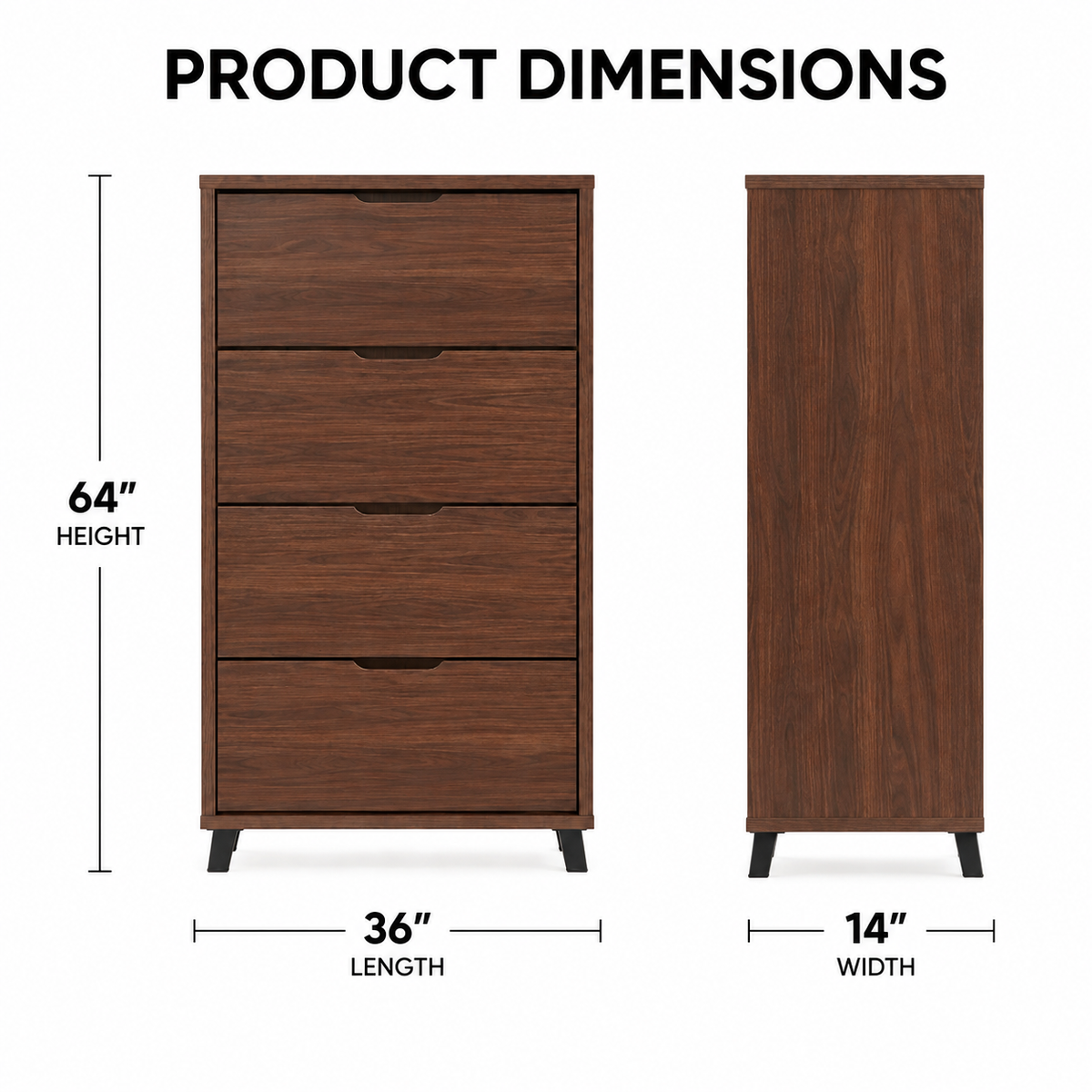 Wooden Shoes Storage Cabinet with Wooden Shelves, Contemporary Finish and Sturdy Build