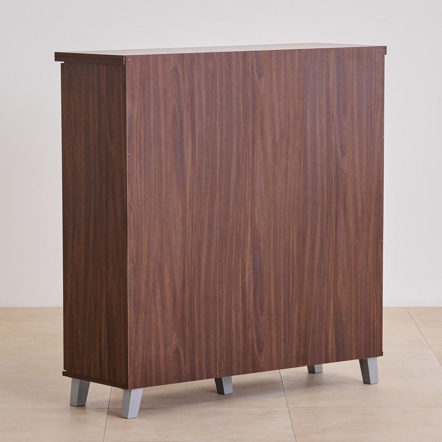 Modern Wooden Shoe Storage Cabinet with 2 Louvred Doors, Drawer, Multi-Shelf Organiser for Hallway, Entryway and Living Room