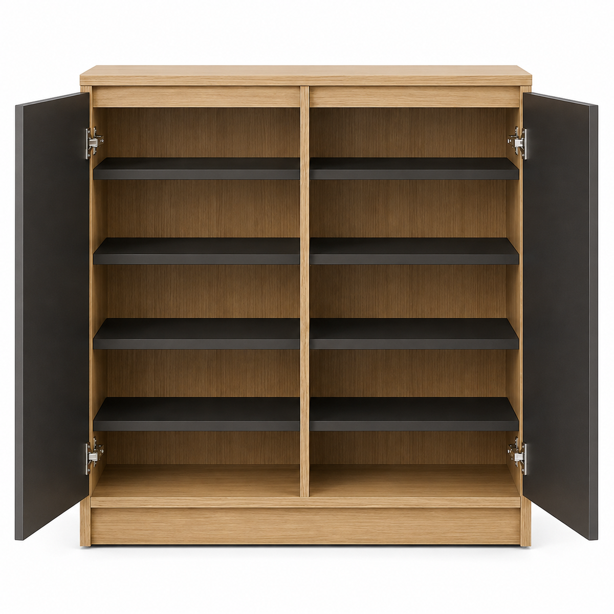 Wooden Shoes Storage Cabinet with Premium Design, Durable Wood Cabinet with Multi-Shelf Storage