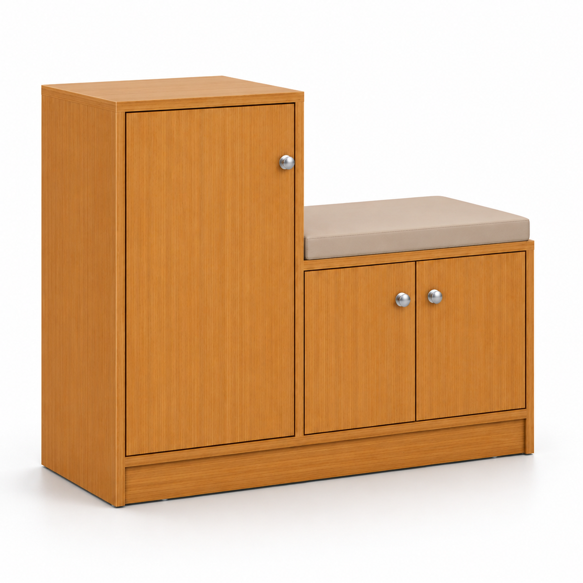 Wooden Shoes Storage Cabinet with Seating & Modern Design, High build Material Used For Long Lasting Use