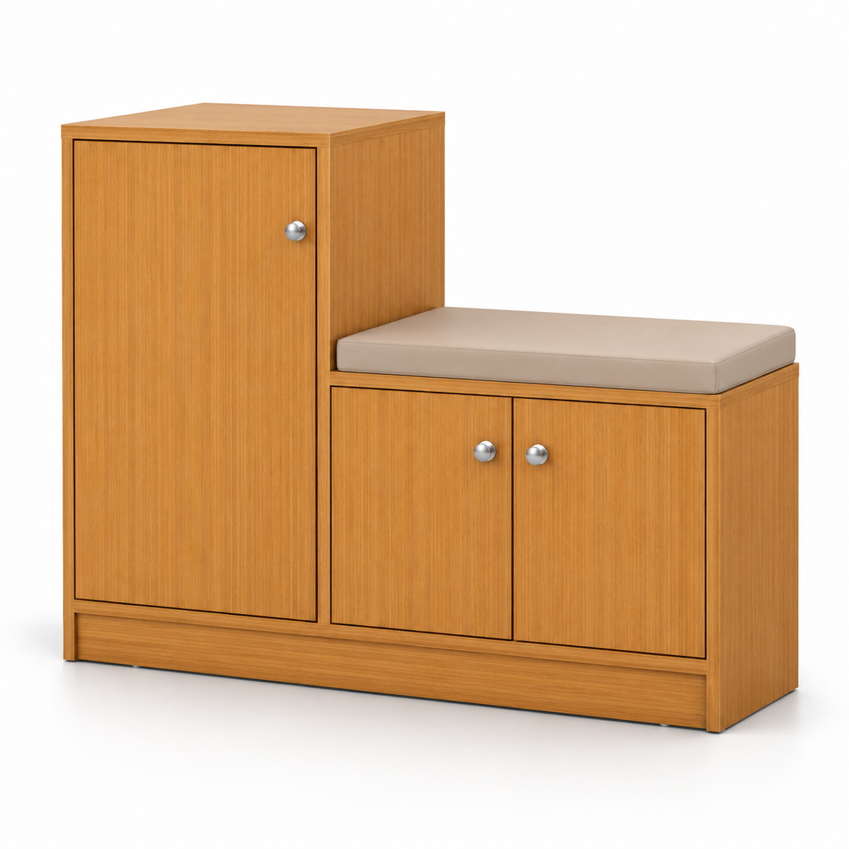 Wooden Shoes Storage Cabinet with Seating & Modern Design, High build Material Used For Long Lasting Use
