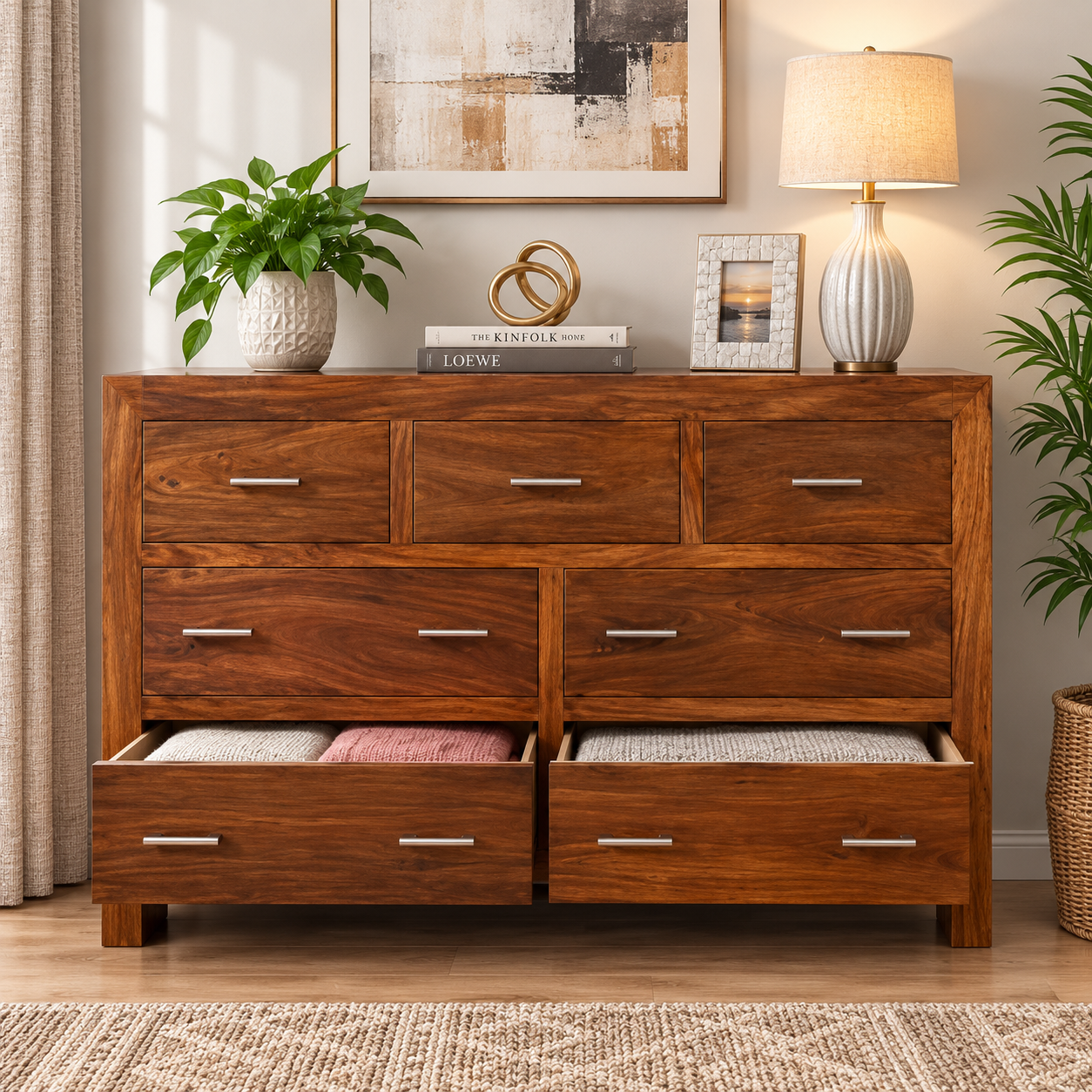 Wooden Chests Storage Cabinet Organizer with Timeless Design & Modern Premium Look