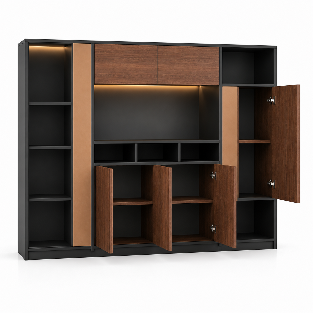 Modern Office Back Unit Cabinet with Shelve & Ample Storage – Elegant Executive Furniture for Stylish Workspaces