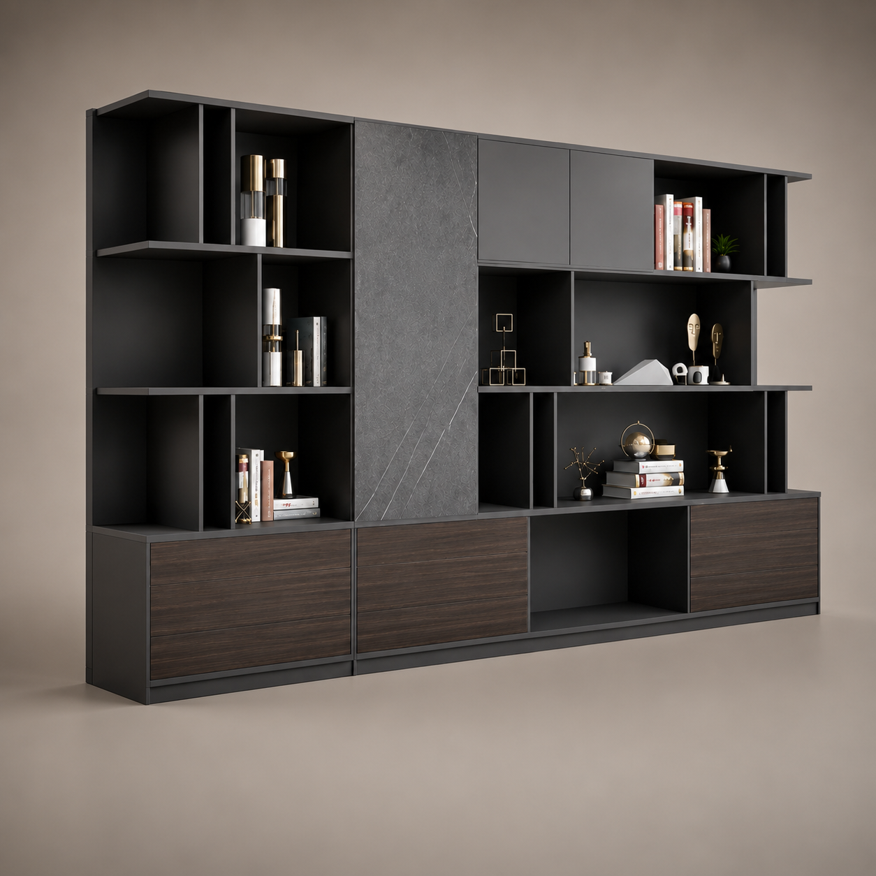 Wooden Office Storage Cabinet with File Organizer, Space-Saving Design & Durable Wooden Finish for Workspaces