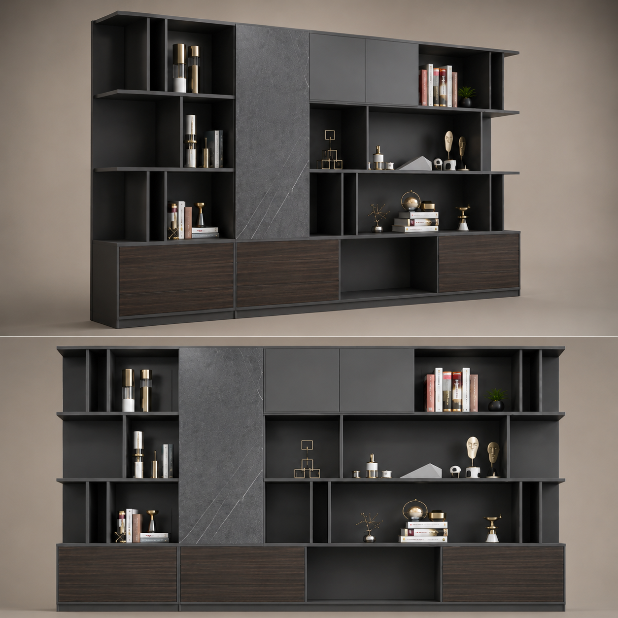 Wooden Office Storage Cabinet with File Organizer, Space-Saving Design & Durable Wooden Finish for Workspaces