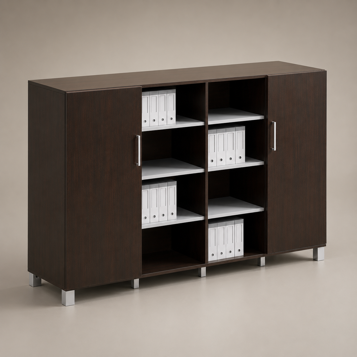 Wooden Office Storage Cabinet with Durable Construction & Space-Saving Design for for Organized Office Environments