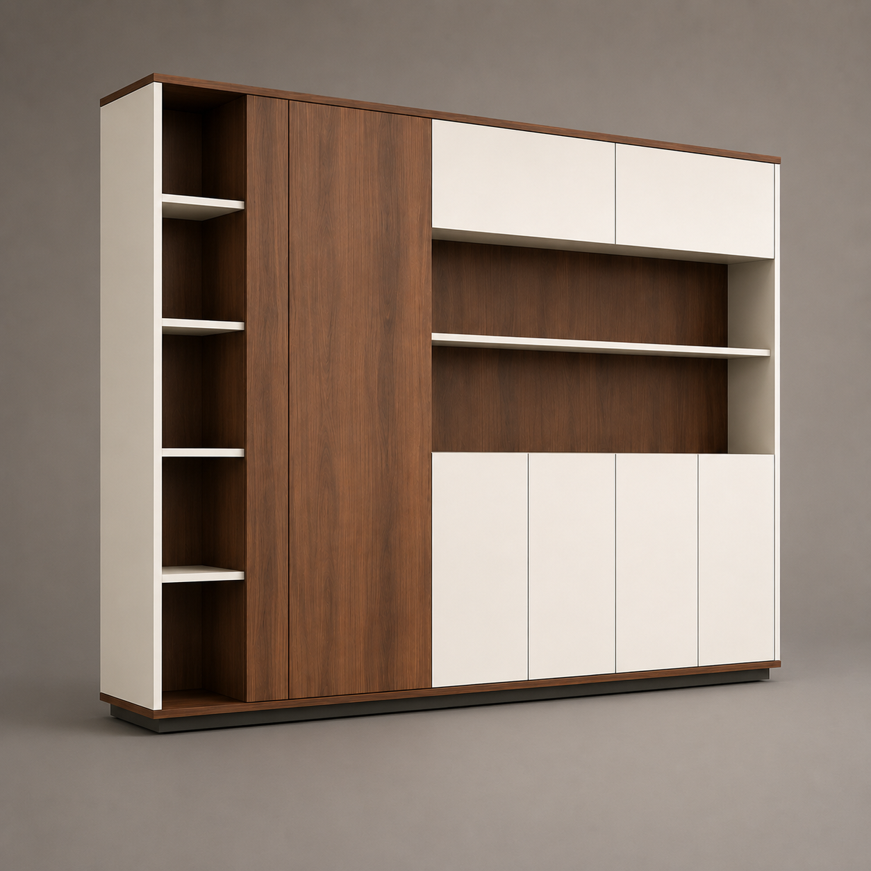 Wooden Office Storage Cabinet with Modern Wooden Design & Sleek Finish for Modern Offices