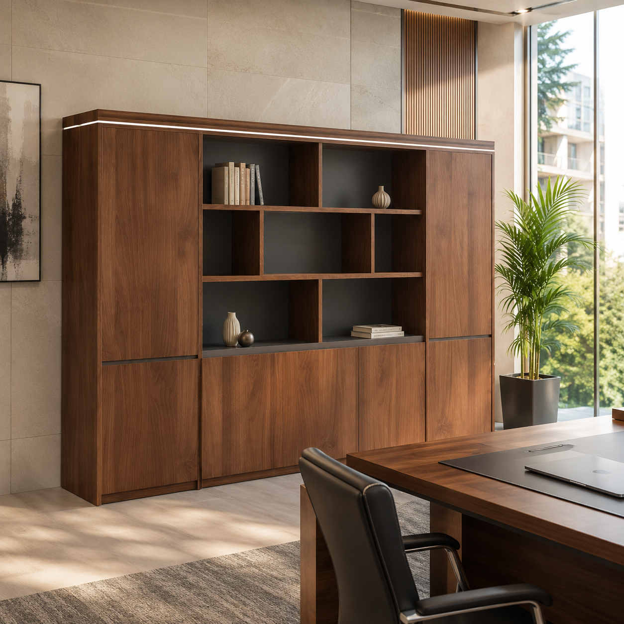 Wooden Office Storage Cabinet with Strong Durability for Long-term Professional Use