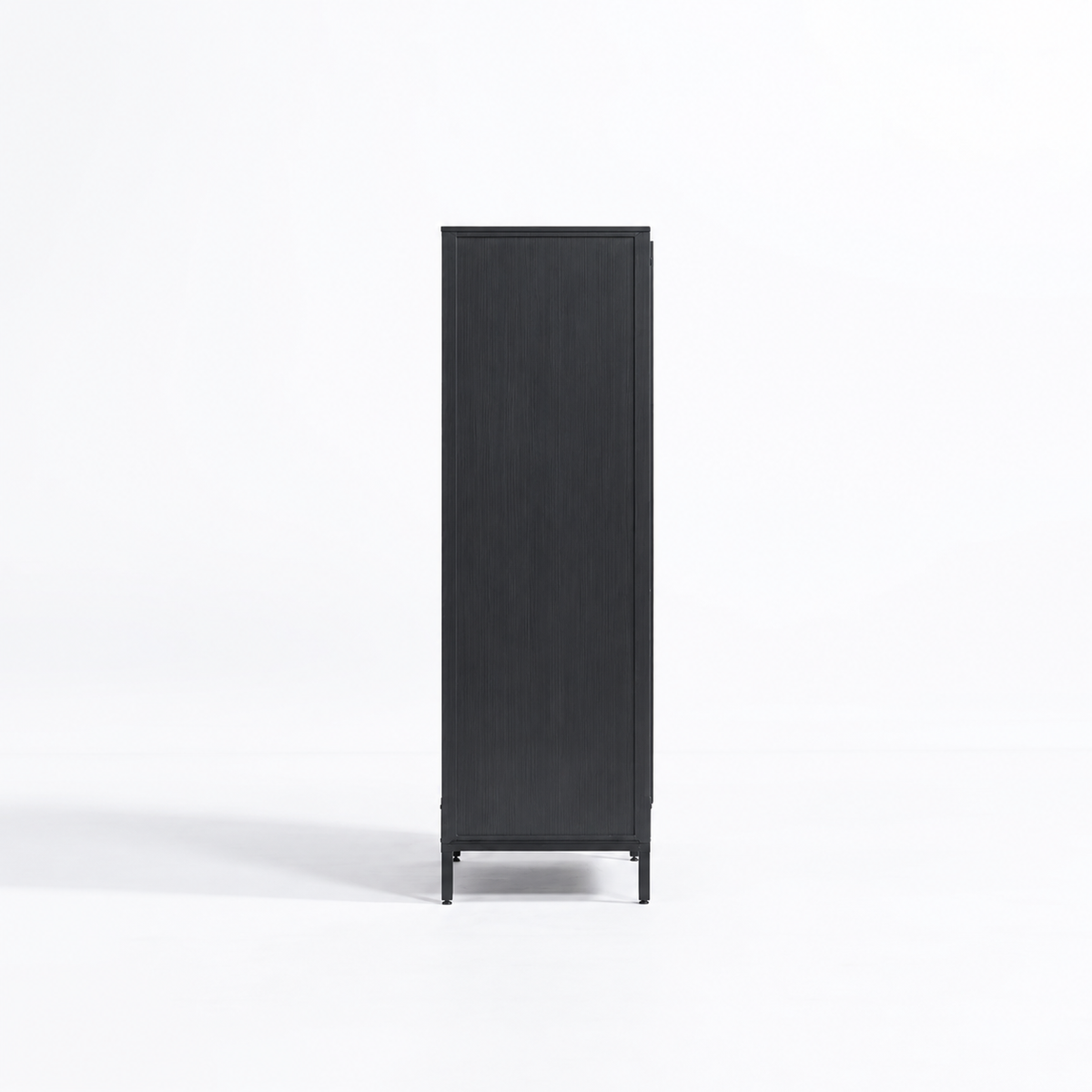 Modern Tall Storage Cabinet with Dual Doors, Multi-Level Shelves & Raised Legs for Office, Living Room, Study & Home Storage