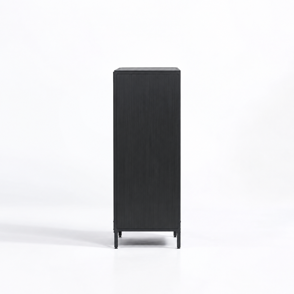 Modern Tall Storage Cabinet with Dual Doors, Multi-Level Shelves & Raised Legs for Office, Living Room, Study & Home Storage