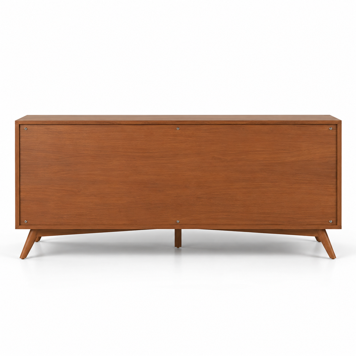 Modern Teak Wood Sideboard Cabinet with 3 Drawers, Dual Door Storage & Raised Legs for Living Room, Dining Room and Office