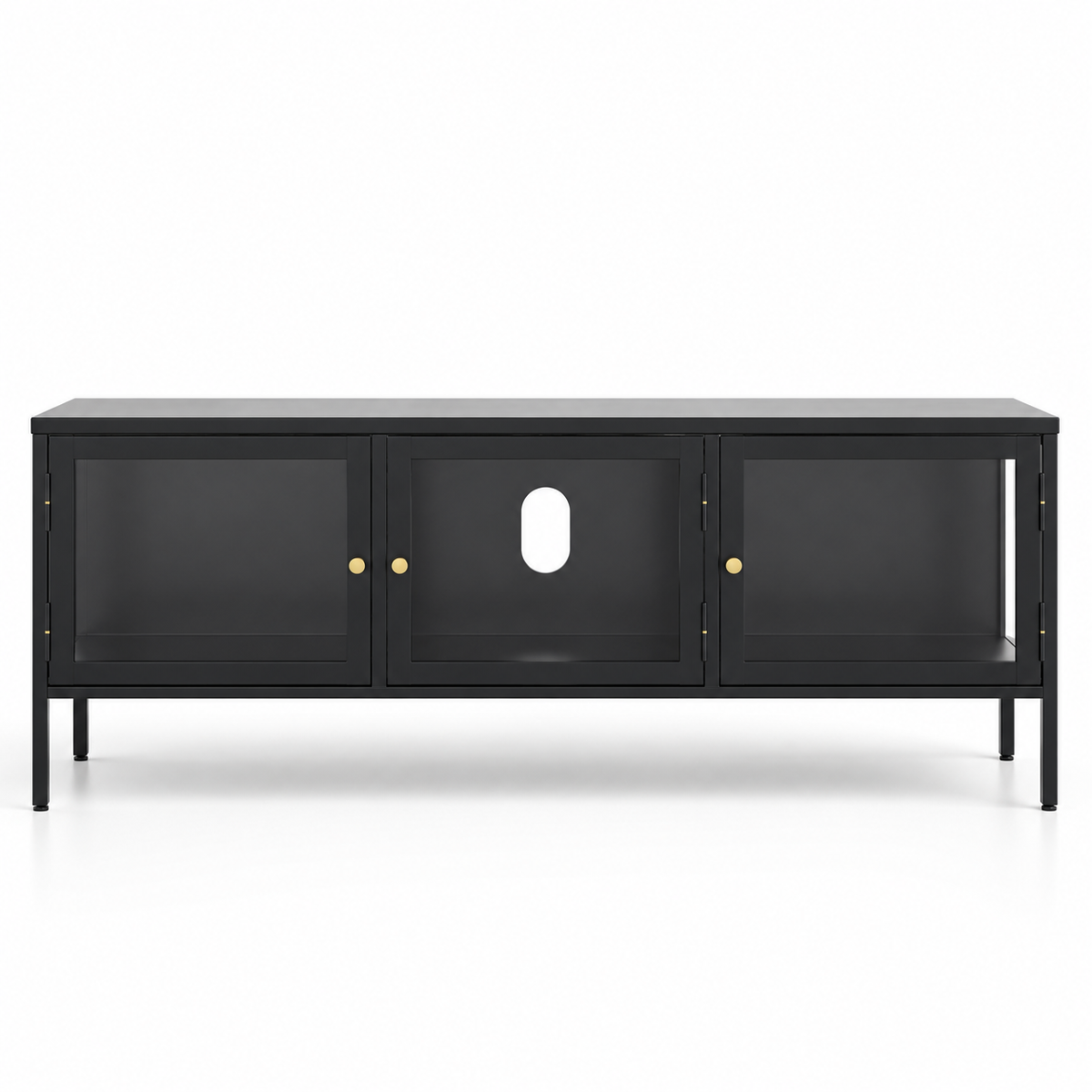 Modern MDF TV Unit with Laminate Finish, Dual Door Cabinet, 2 Drawers & Raised Base for Living Room, Bedroom and Media Space