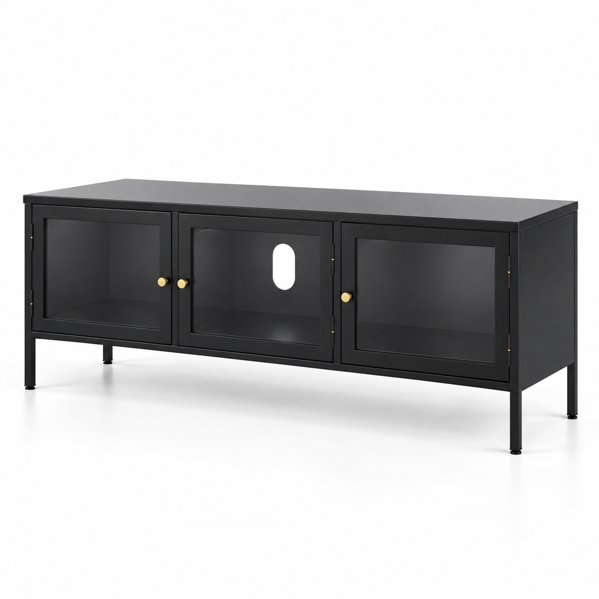 Modern MDF TV Unit with Laminate Finish, Dual Door Cabinet, 2 Drawers & Raised Base for Living Room, Bedroom and Media Space
