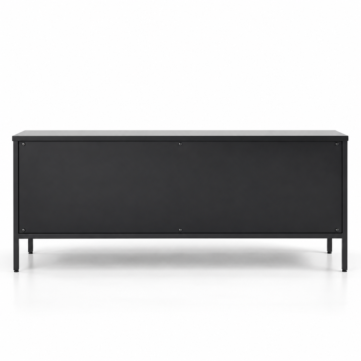 Modern MDF Storage Sideboard Cabinet with 3 Enclosed Sections, Raised Metal Legs &amp; Gold Knobs for Living Room, Office and Dining Area