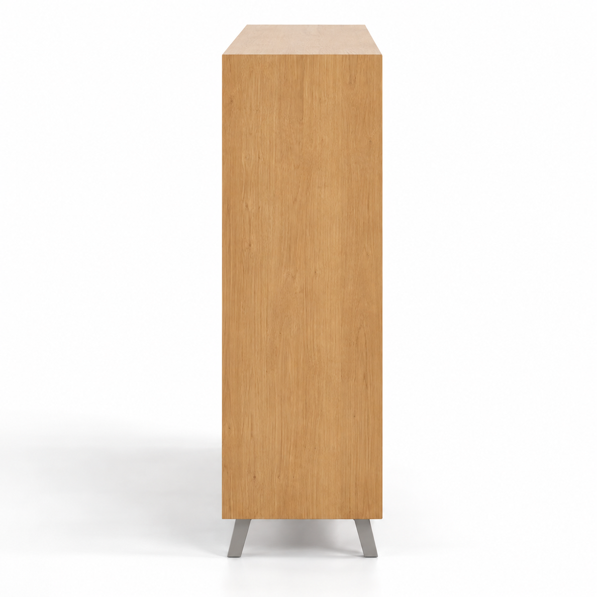 Modern MDF Office Storage Cabinet with Overhead Shelves, 4 Door Base Unit & Tall Side Cabinet for Workspace, Study and Home Office