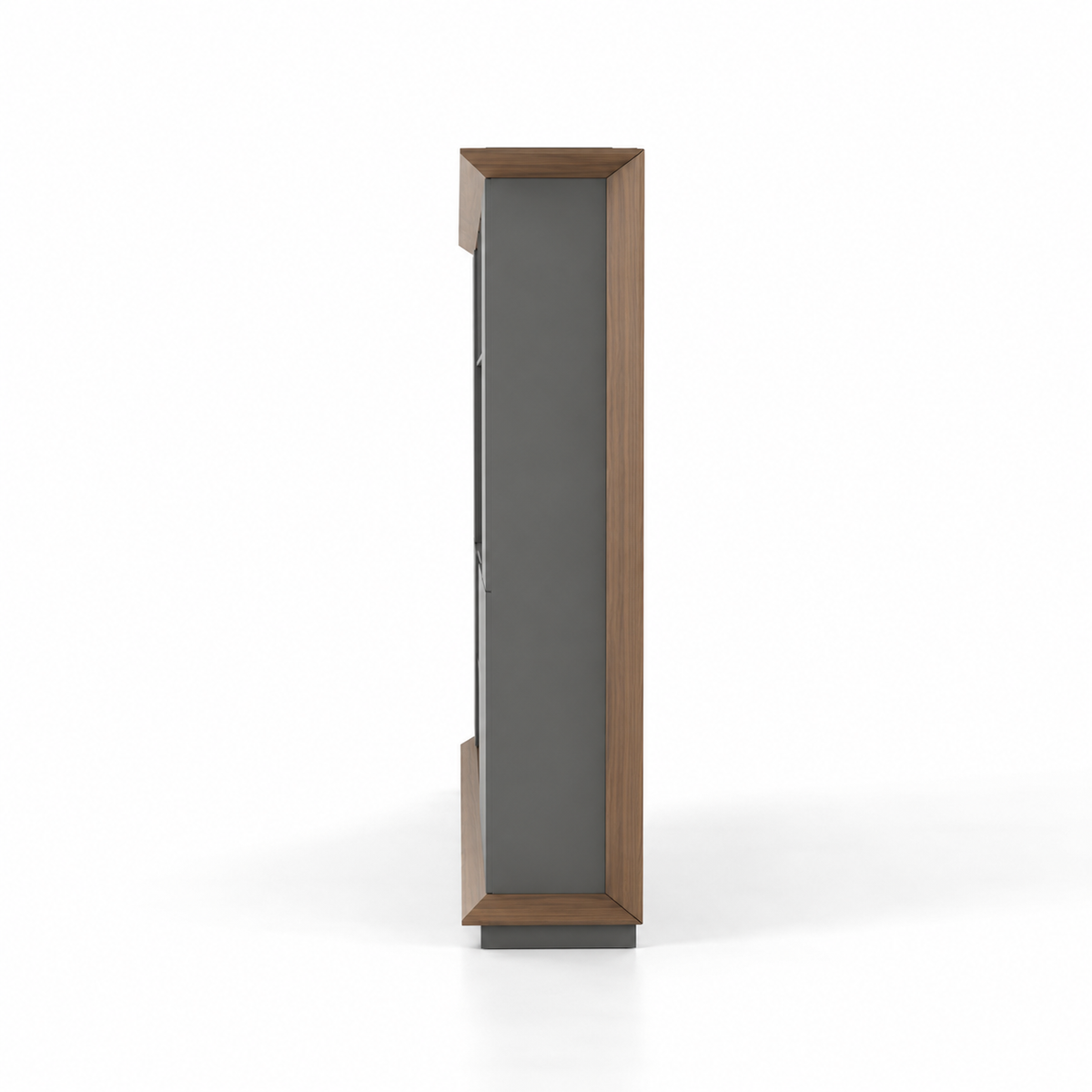 Modern MDF Office Storage Cabinet with Tall Side Doors, Open Display Shelves & Lower Cabinets for Office, Study and Workspace