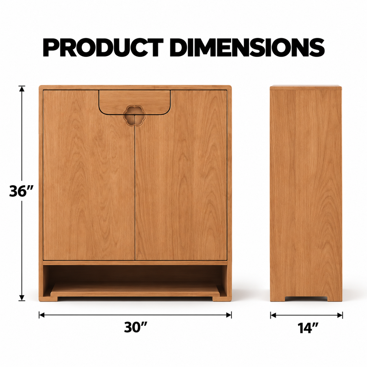 Modern Particle Board Shoe Cabinet with Dual Doors, Top Storage Drawer & Open Bottom Shelf for Entryway, Foyer, Bedroom and Hallway