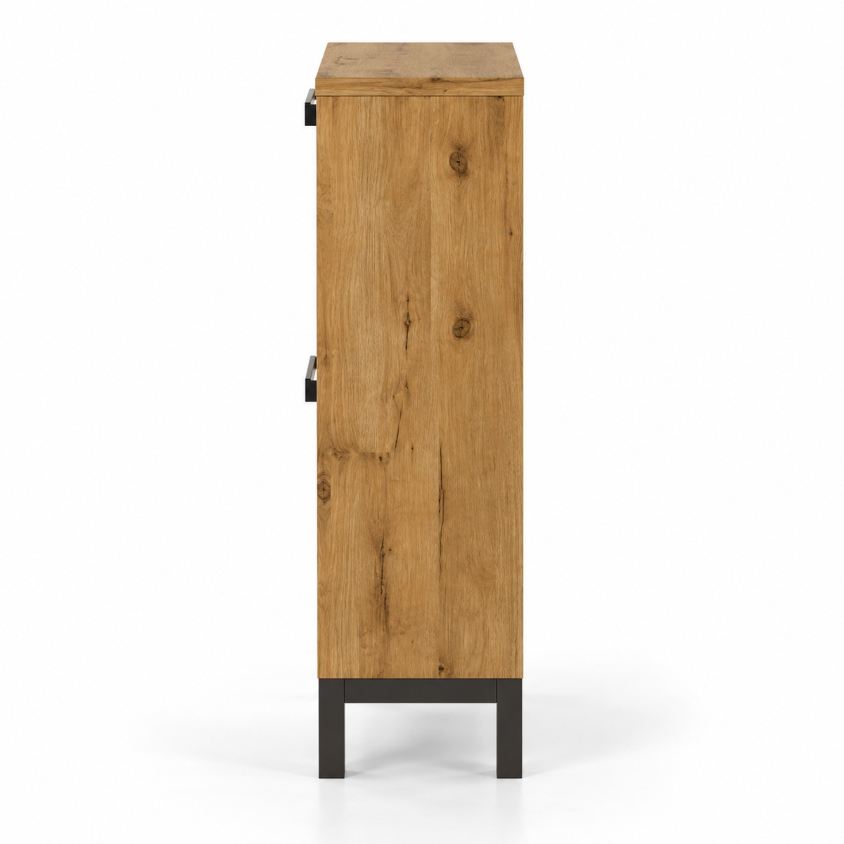 Modern Particle Board Shoe Cabinet with 2 Flip Drawers, Wood Grain Finish & Raised Legs for Entryway, Foyer, Hallway and Bedroom