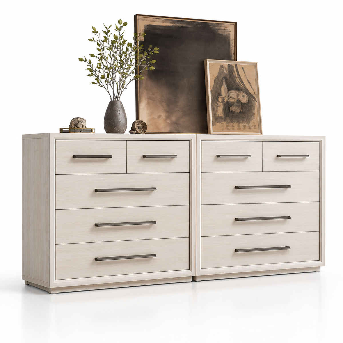 Modern Bedroom Chest of Drawers with Wide Storage, Recessed Handles and Sleek Design for Home, Living Room and Bedroom