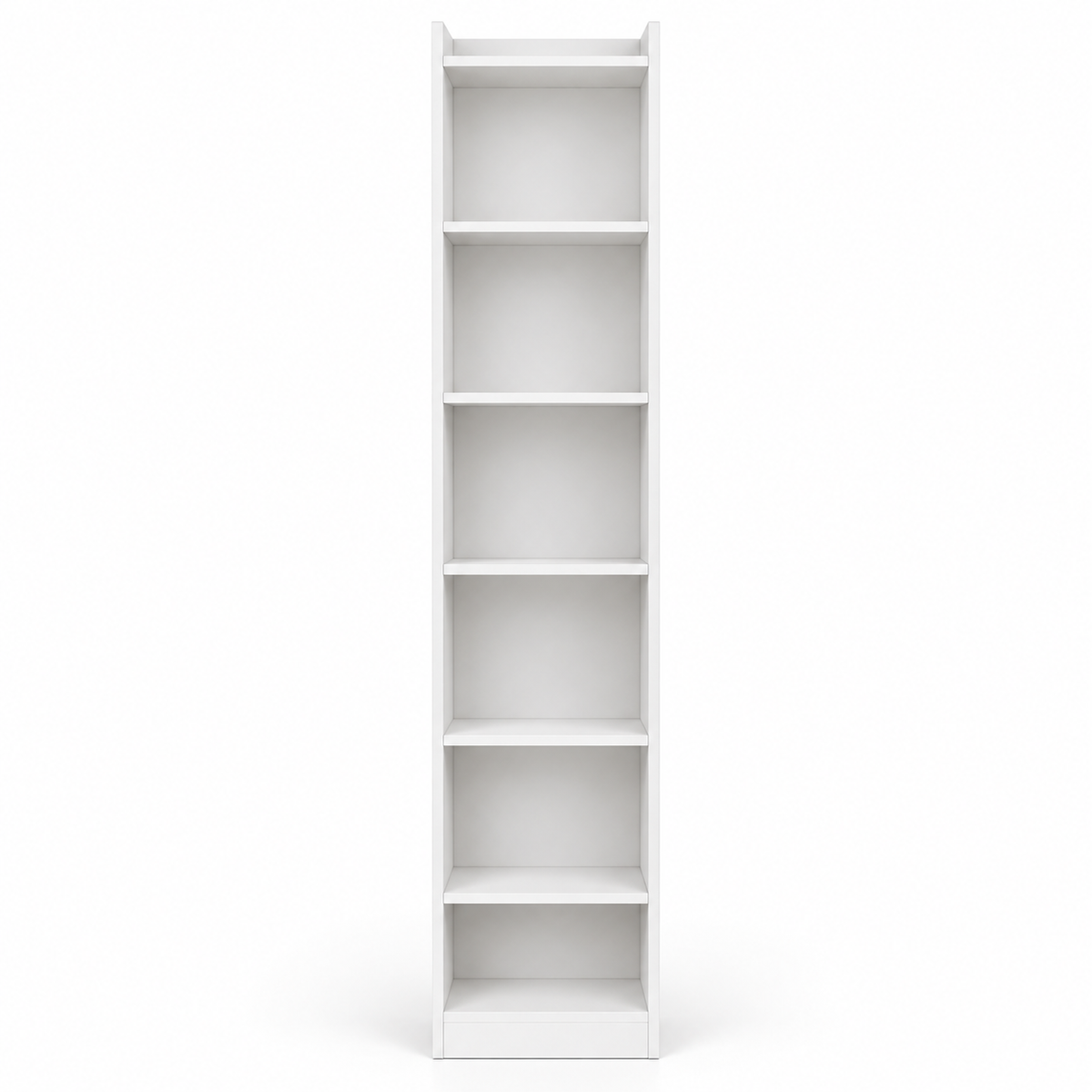 Slim Vertical Open Bookcase with Multi-Tier Storage Shelves for Books, Décor, Study Rooms, Bedrooms and Compact Spaces