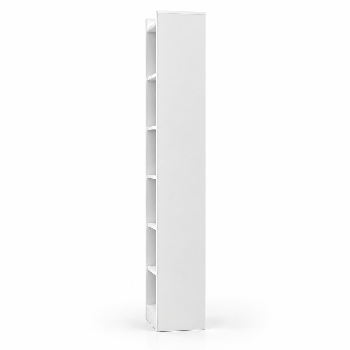 Slim Vertical Open Bookcase with Multi-Tier Storage Shelves for Books, Décor, Study Rooms, Bedrooms and Compact Spaces