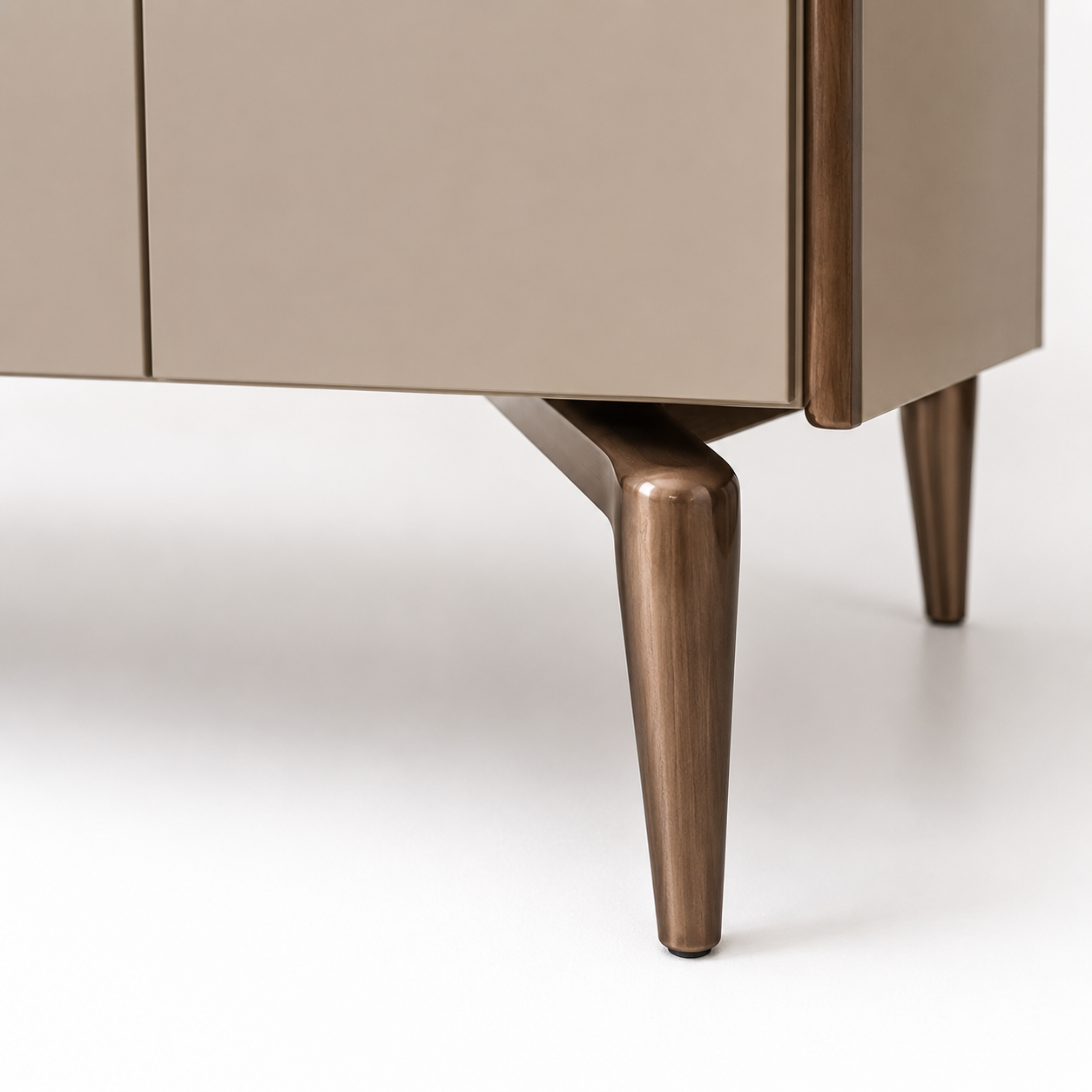 Modern Wooden Storage Cabinet with Multipurpose Compartments and Smooth-Finish Doors