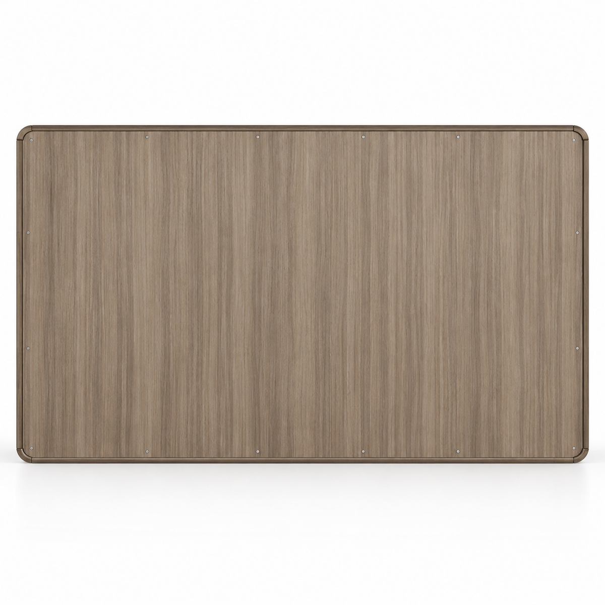 Modern Executive Office Back Cabinet with Open Display Shelves, Closed Storage, Wood Finish and Rounded Edge Design for Workspace