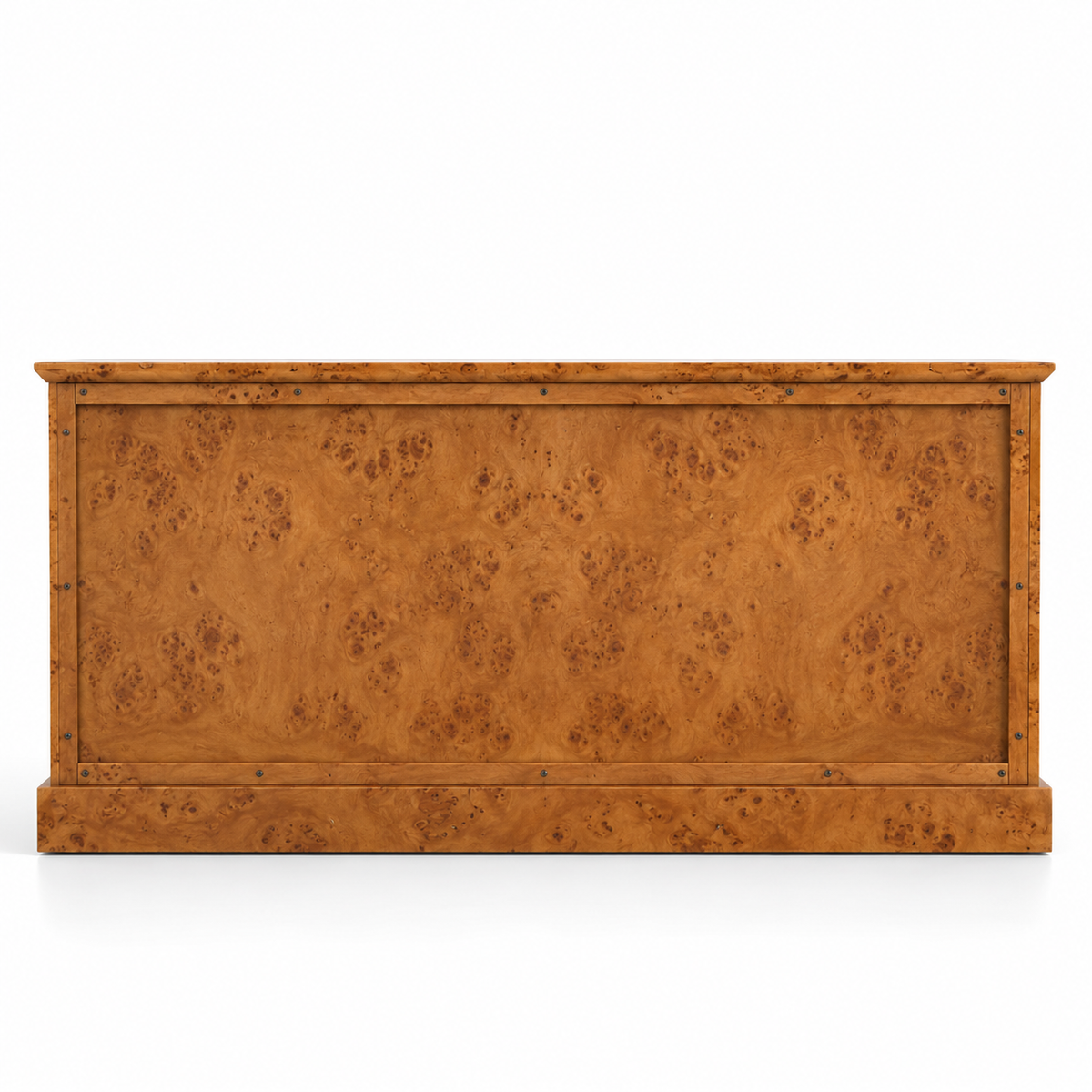Solid Teak Wood 8 Drawer Chest with Natural Burl Grain, Wide Storage Top and Plinth Base for Bedroom, Living Room &amp; Home Storage