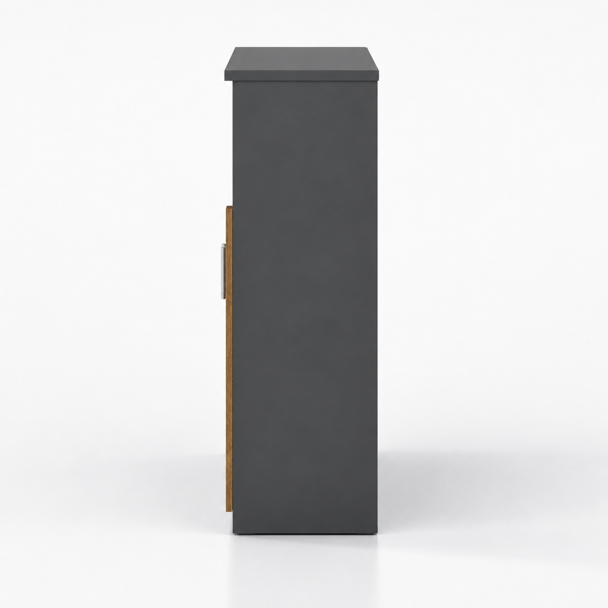 Modern Low-Height Sideboard Cabinet with Open Display Space, Lockable Closed Compartment and Easy Multi-Purpose Storage Design