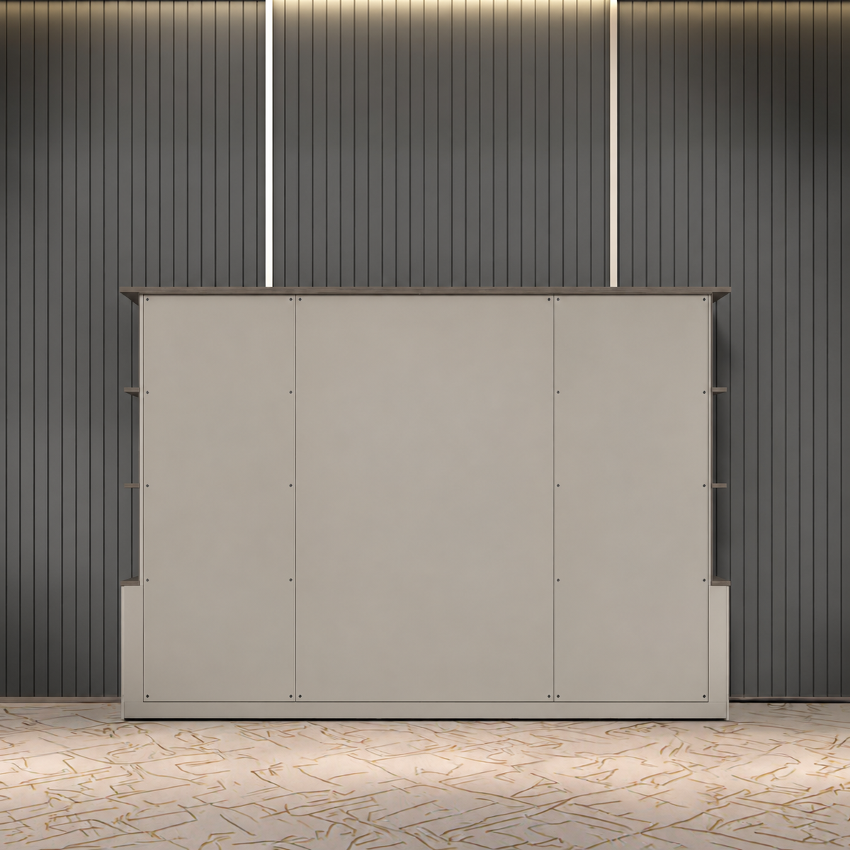Modern Storage & Display Cabinet with Open Shelves, Concealed Compartments, Smart Organisation and Elegant Executive Design