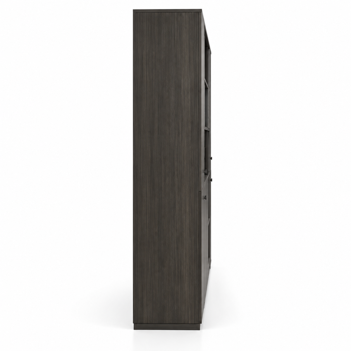 Modern Office Back Storage Unit with Open Display Shelves, Closed Cabinets and File Storage for Professional Workspaces