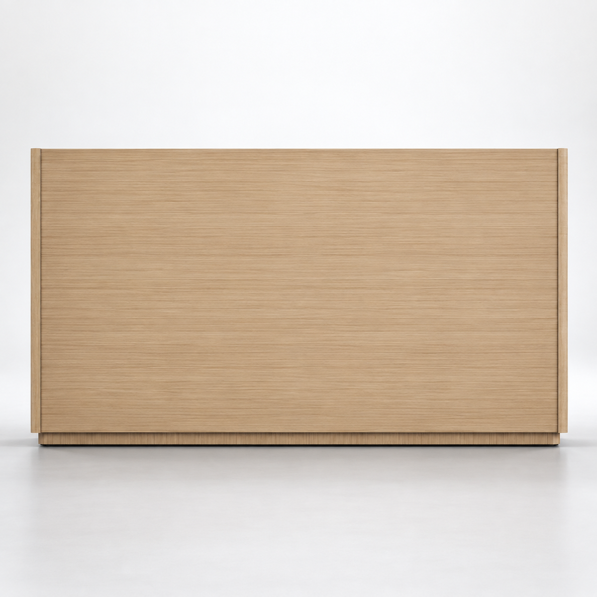 Contemporary Office Back Unit Cabinet with Illuminated Display Niches, Concealed Storage and Tall Glass-Front Wardrobe for Workspaces