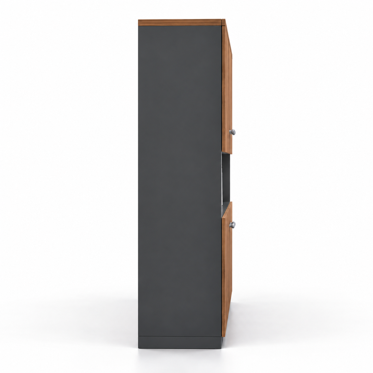 Modern Office Storage Cabinet with Open Display Niches, Spacious Closed Compartments and Clean Professional Design