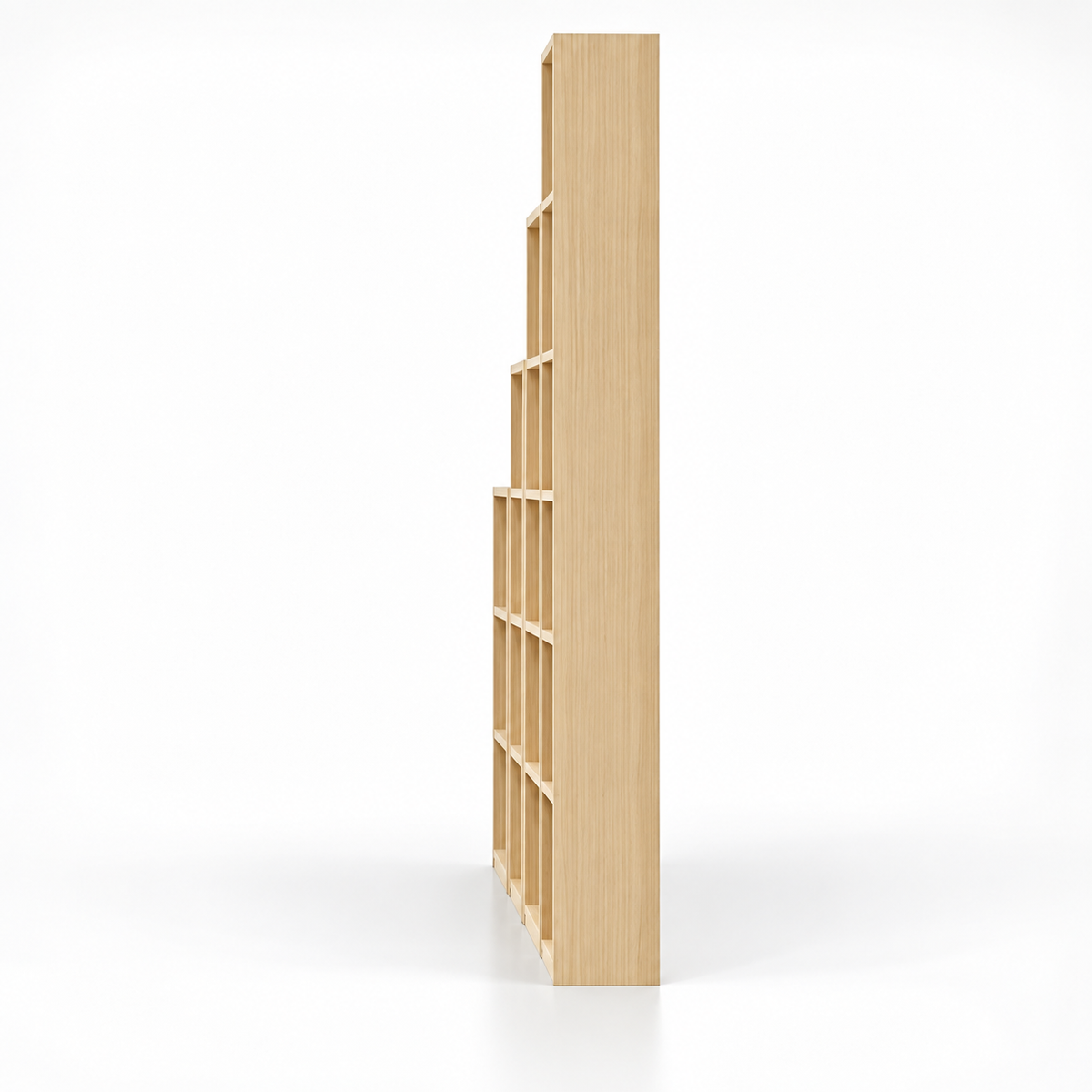 Modern Step-Style Open Bookcase with Multi-Level Display Shelves for Books, Décor, Plants and Everyday Storage