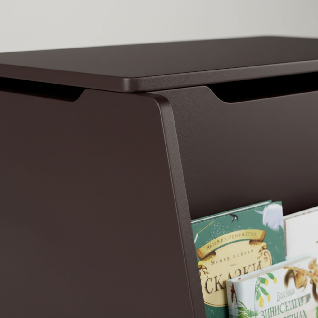 Modern Kids Bookcase with Open Storage and Wheels - Child-Friendly Wooden Toy and Book Organizer for Playroom and Bedroom