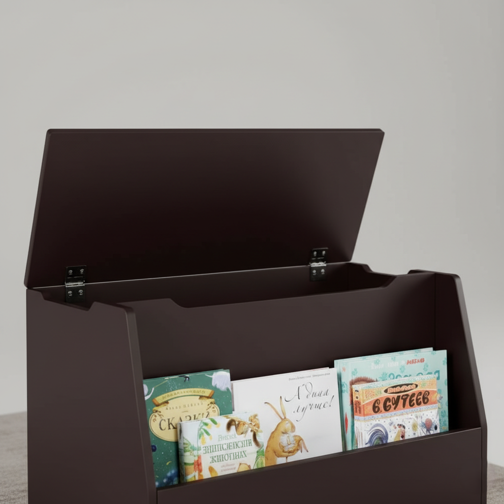 Modern Kids Bookcase with Open Storage and Wheels - Child-Friendly Wooden Toy and Book Organizer for Playroom and Bedroom