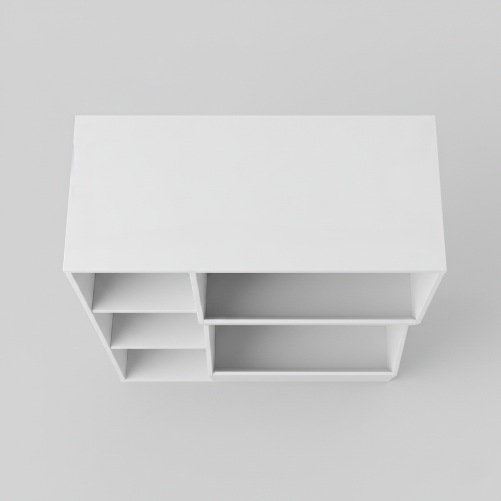 Minimal White Kids Bookcase with Open Shelves - Children’s Storage Unit for Books, Toys and Display