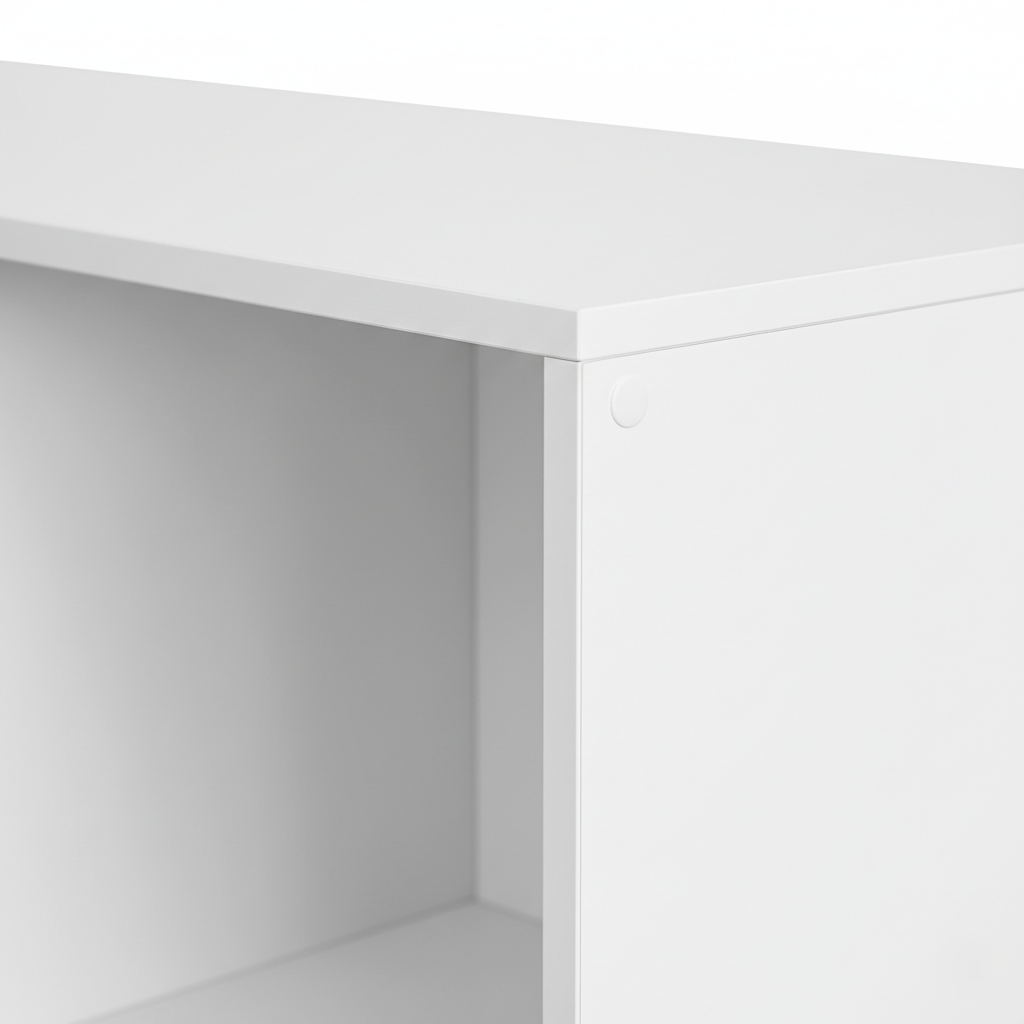 Kids Bookcase with Open Shelves and Lower Storage Bin in White - Children’s Bookshelf Organizer for Books, Toys and Daily Essentials