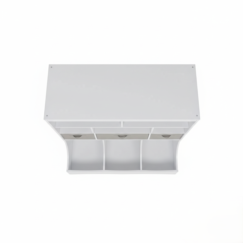 Kids Bookcase with Open Shelves and Storage Drawers in White - Children’s Bookshelf Organizer for Books, Toys and Essentials