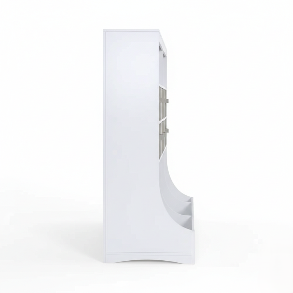 Kids Bookcase with Open Shelves and Storage Drawers in White - Children’s Bookshelf Organizer for Books, Toys and Essentials