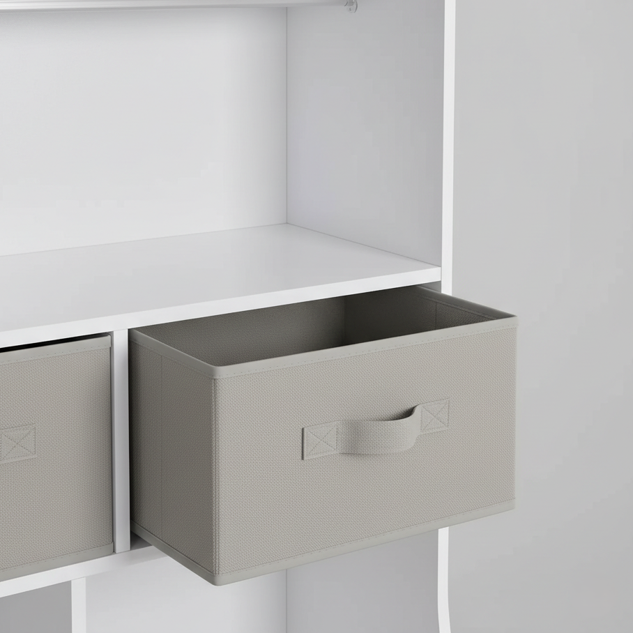 Kids Bookcase with Open Shelves and Storage Drawers in White - Children’s Bookshelf Organizer for Books, Toys and Essentials