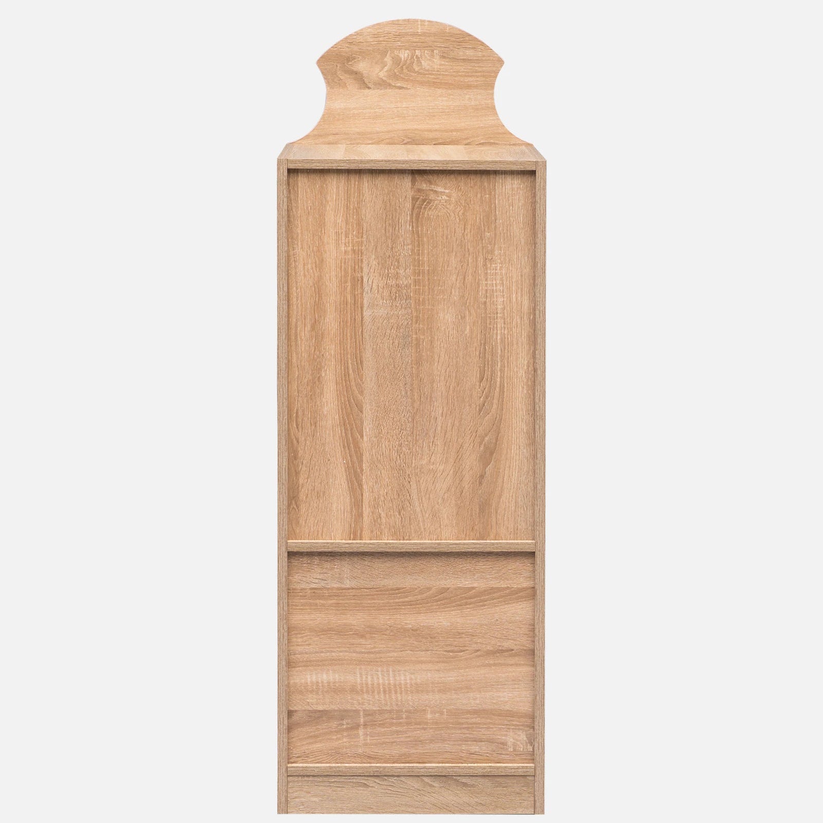 Kids House-Shaped Storage Cabinet with 3 Shelves & Enclosed Door for Bedroom, Nursery & Playroom, Natural Oak Green Finish