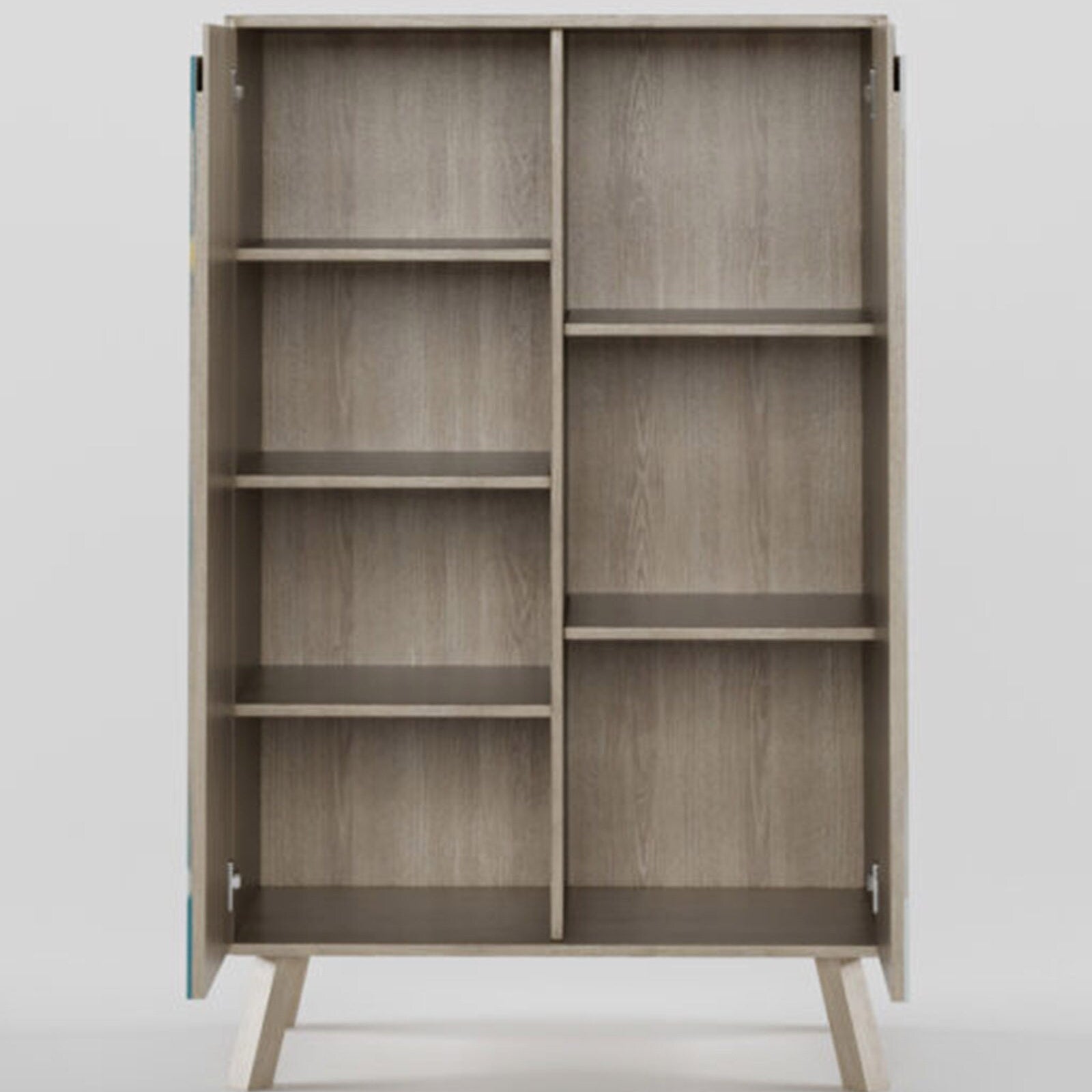 Modern Kids 2 Door Wardrobe with Castle Design Storage Cabinet for Bedroom, Nursery & Playroom