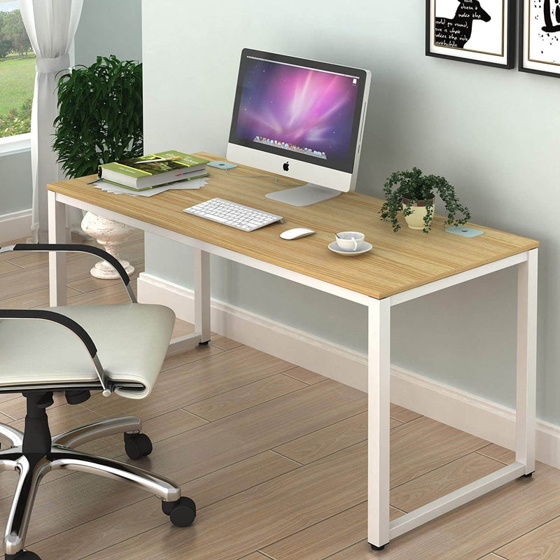 Stylish Computer Table and Sturdy Metal Frame Base